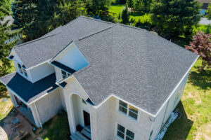 Aerial view of a roof