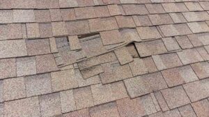 Roof undergoing maintenance repairs