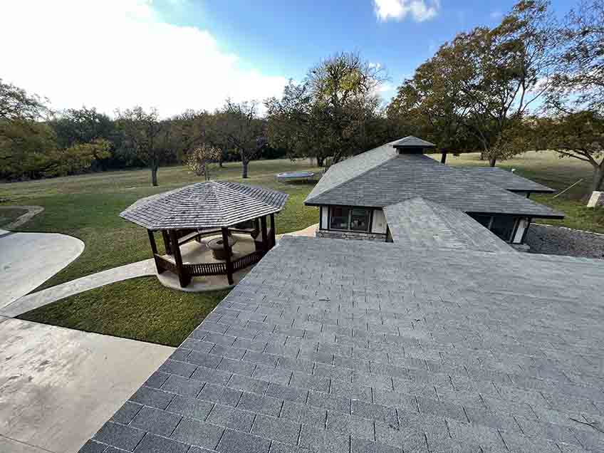 Aerial View of Residential Roof